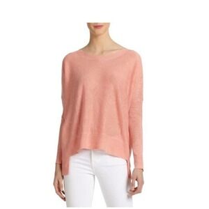 Eileen Fisher Plus Pale Orange Lightwght Boxy Pullover Alpaca Blend Sweater 3X